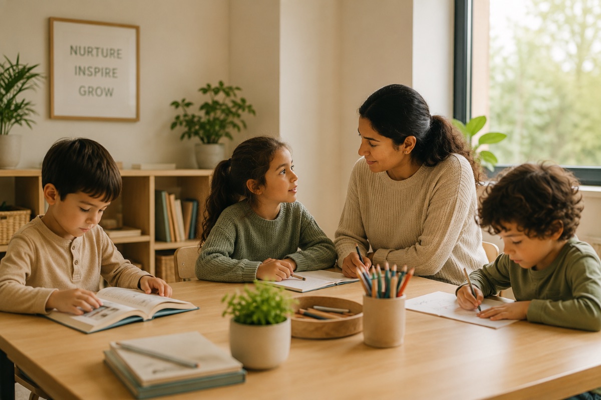 A teacher working one-to-one with a child